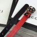 Gucci Width 20mm Crystal Belt With Double G Buckle 466749 Black 2017