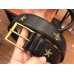 Gucci Width 38mm Bees and Stars Leather Belt 495125 Black with Gold Hardware 2018