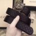 Gucci Width 3.8CM Feline Buckle Empreite Leather Belt 06 2017