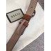 Gucci Width 2.5cm Calfkin Round Buckle Belt Brown/Silver 2018