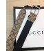 Gucci GG Supreme Belt with Silver Buckle 38mm Width