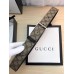 Gucci GG Supreme Belt with Silver Buckle 38mm Width