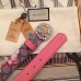 Gucci Width 3.5CM Crystal Double G Buckle Blooms Print Belt Pink 2017