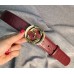 Gucci Signature belt with G buckle 370543 burgundy