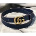 Gucci GG Width 2cm Calfskin Belt Blue 2018