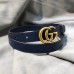 Gucci GG Width 2cm Calfskin Belt Blue 2018