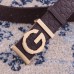 Gucci Width 3.8cm Leather Signature GG Belt with Single G Buckle Coffee 2019