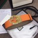 Gucci Width 4cm Signature Leather Belt Orange with Interlocking G Buckle