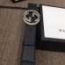 Gucci Width 4cm Leather Belt Black with Interlocking G Buckle