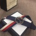 Gucci Width 4cm Sylvie Web and Leather Belt Blue with Interlocking G Buckle