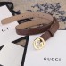 Gucci Width 2.5cm Signature Leather Belt Brown with Interlocking G Buckle