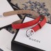 Gucci Width 2.5cm Signature Leather Belt Red with Interlocking G Buckle