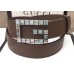 Gucci Width 3.5cm Leather Belt Brown with Crystals Square G Buckle