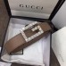 Gucci Width 3.5cm Leather Belt Nude with Crystals Square G Buckle