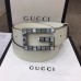 Gucci Width 3.5cm Leather Belt White with Crystals Square G Buckle