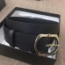 Gucci Width 4cm Leather Belt Black with Square Buckle