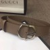 Gucci Width 4cm Leather Belt Nude with Square Buckle