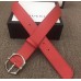 Gucci Width 4cm Leather Belt Red with Square Buckle