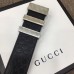 Gucci Width 3.8cm Signature Leather Belt Black with Logo Buckle