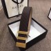 Gucci Width 3.8cm Signature Leather Belt Coffee with Logo Buckle