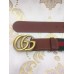 Gucci Web Belt with Double G Buckle 409416 4cm Width Gold Hardware