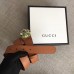 Gucci Width 3cm Leather Belt Brown with Tiger Head 2018