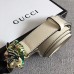 Gucci Width 3cm Leather Belt White with Tiger Head 2018