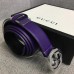 Gucci Width 3cm Leather Belt Purple With Interlocking G Buckle