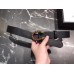 Gucci Width 3.5cm Leather Belt Black with Red Crystal Dionysus Buckle