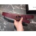 Gucci Width 3.5cm Leather Belt Burgundy with Crystal Dionysus Buckle