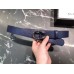 Gucci Width 3.5cm Leather Belt Navy Blue with Dionysus Stud Buckle