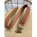 Gucci Width 4cm Leather Belt Brown with Butterfly Buckle