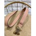 Gucci Width 4cm Leather Belt Nude with Butterfly Buckle