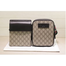 Gucci 450956 GG Supreme belt bags in Beige/ebony GG Supreme canvas