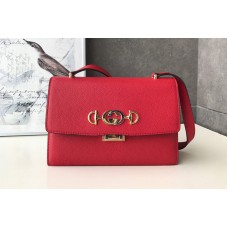 Gucci 576388 Zumi grainy leather small shoulder bag in Red grainy leather