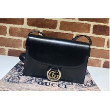 Gucci 589474 Small leather shoulder bag Black textured leather