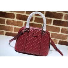 Gucci 449654 Gucci Signature Leather Top Handle Bag Red Signature leather