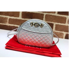 Gucci 534951 Laminated Leather Mini Bags in Silver Leather