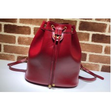 Gucci 550189 RE(BELLE) Medium Bucket Bag in Red Leather