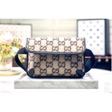 Gucci 598181 GG wool Belt Bags in Beige and ebony GG wool