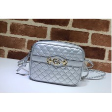 Gucci 534950 Mini laminated leather bags in Silver Leather