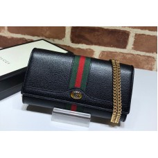 Gucci 546592 Ophidia GG chain wallet in Black Leather