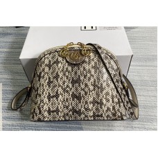 Gucci 499621 Ophidia small snakeskin shoulder bag in Grey snakeskin