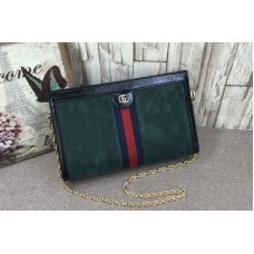 Gucci 503876 Ophidia Medium Green Suede Shoulder Bag