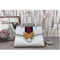 Gucci 505344 GucciTotem Medium Top Handle Bag White