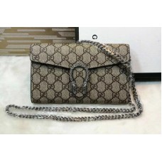 Gucci 401231 Dionysus GG Supreme chain wallet Black