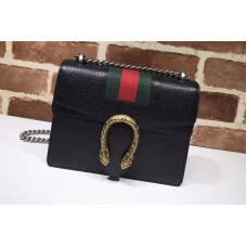 Gucci 421970 Web Dionysus Lichee Pattern Mini Shoulder Bag Black