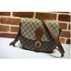 Gucci 432150 GG Supreme Canvas Leather Shoulder Bags Brown