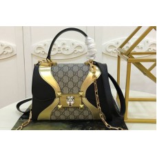 Gucci 497996 Osiride small GG Supreme top handle bags Gold