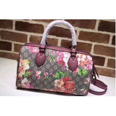 Gucci 409529 Blooms GG Supreme Top Handle Bag Pink